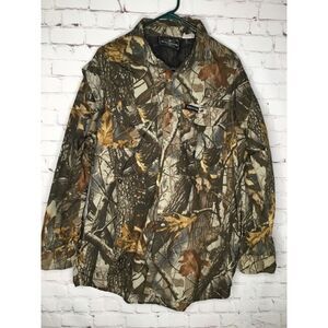 Winchester Shirt Men’s Size‎ Large Button UpCamo Long Sleeve Hunting Vented EUC